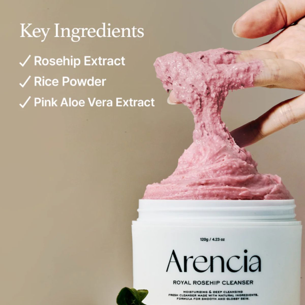 Fresh Rosehip Rice Mochi Cleanser 120g