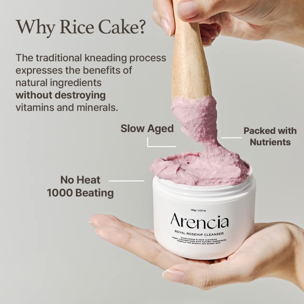 Fresh Rosehip Rice Mochi Cleanser 120g