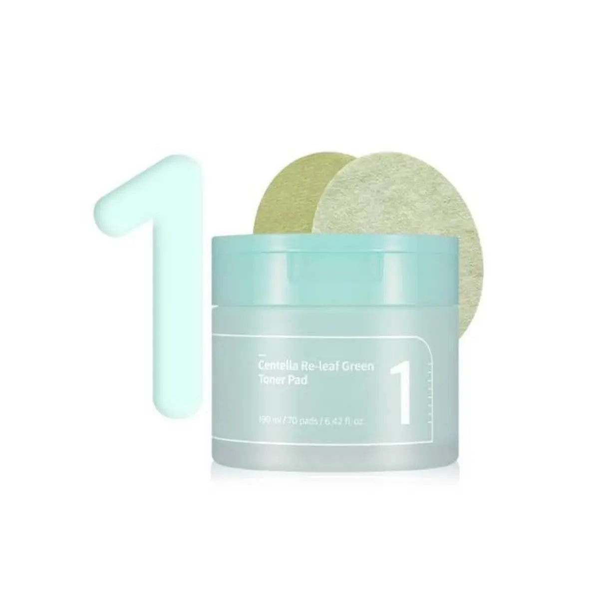 No.1 Centella Re-leaf Green Toner Pad 190mL 70pads Numbuzin