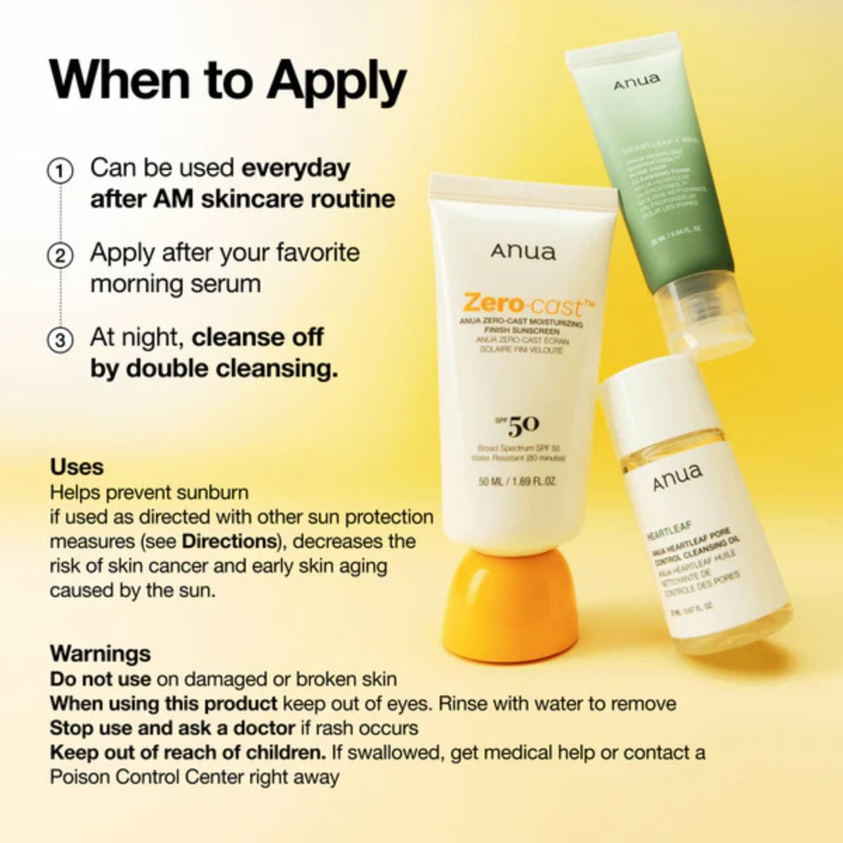 Zero-Cast Moisturizing Finish Sunscreen 50mL