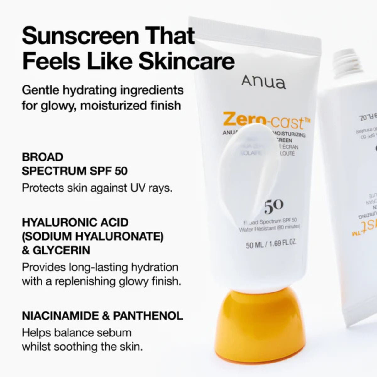 Zero-Cast Moisturizing Finish Sunscreen 50mL