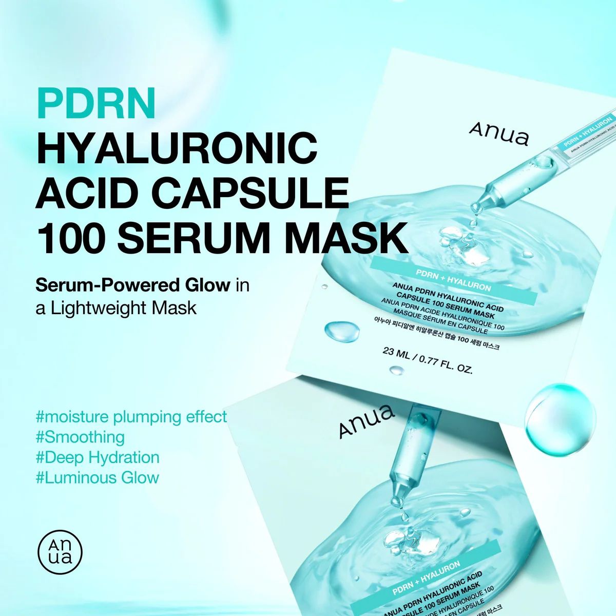 PDRN Hyaluronic Acid Capsule 100 Serum Mask 23mL
