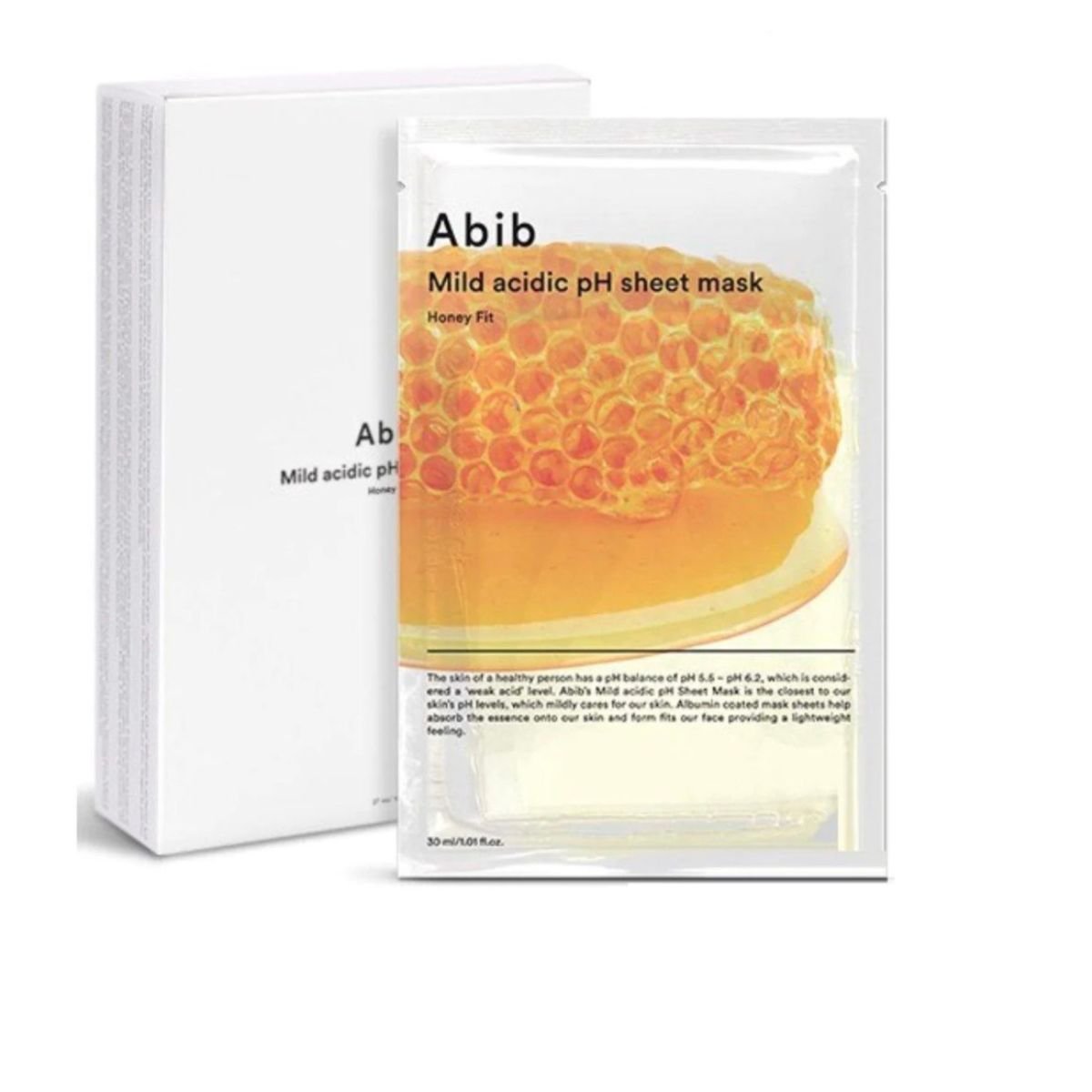 Mild Acidic pH Sheet Mask Honey Fit
