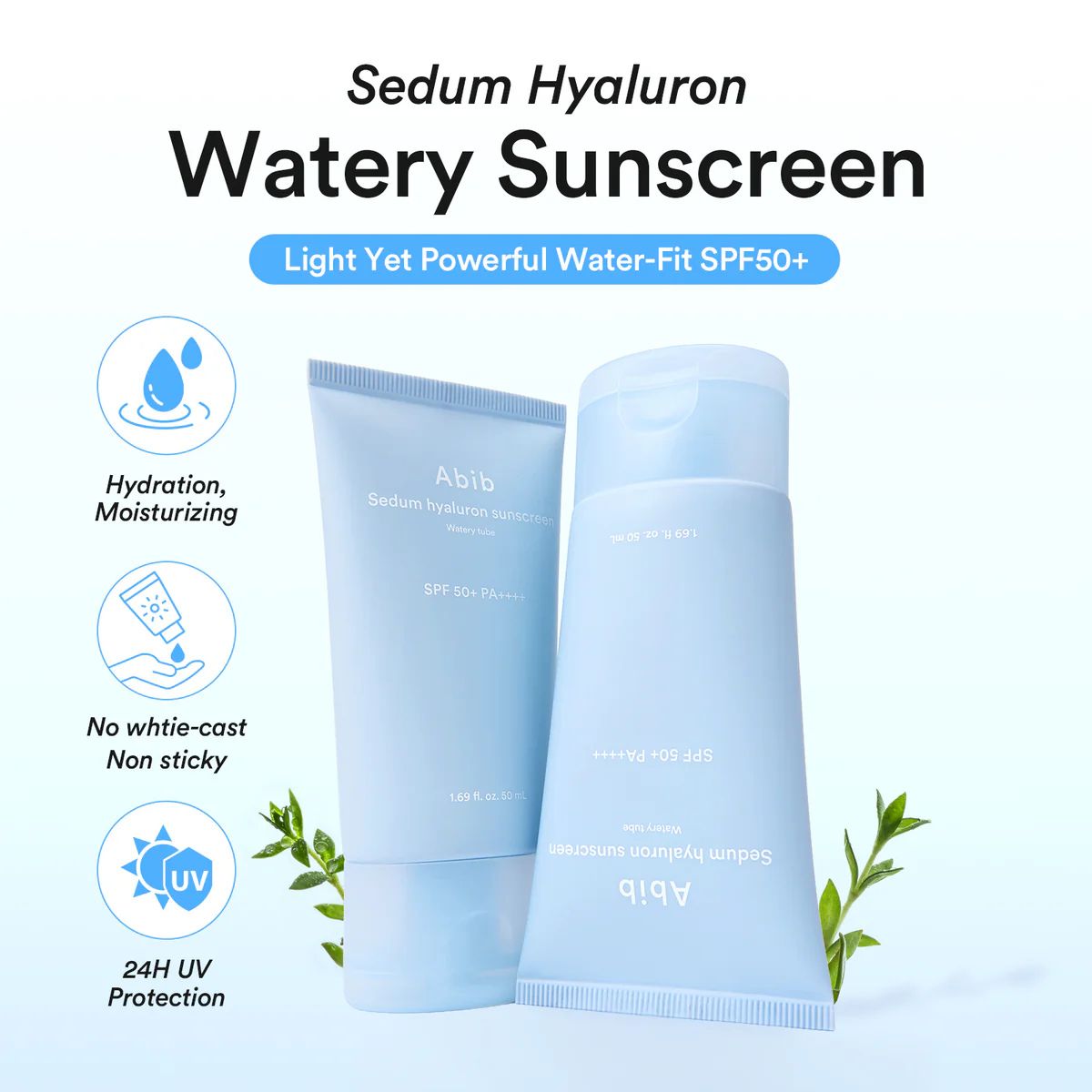 Sedum Hyaluron Sunscreen Watery Tube 50mL