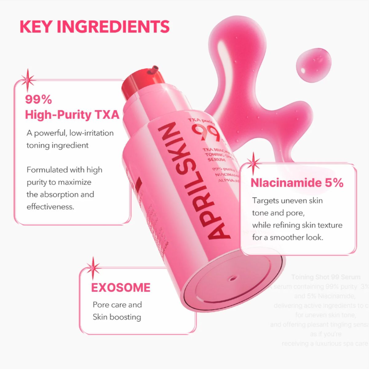 TXA Niacinamide Toning Shot 99 Serum 30mL