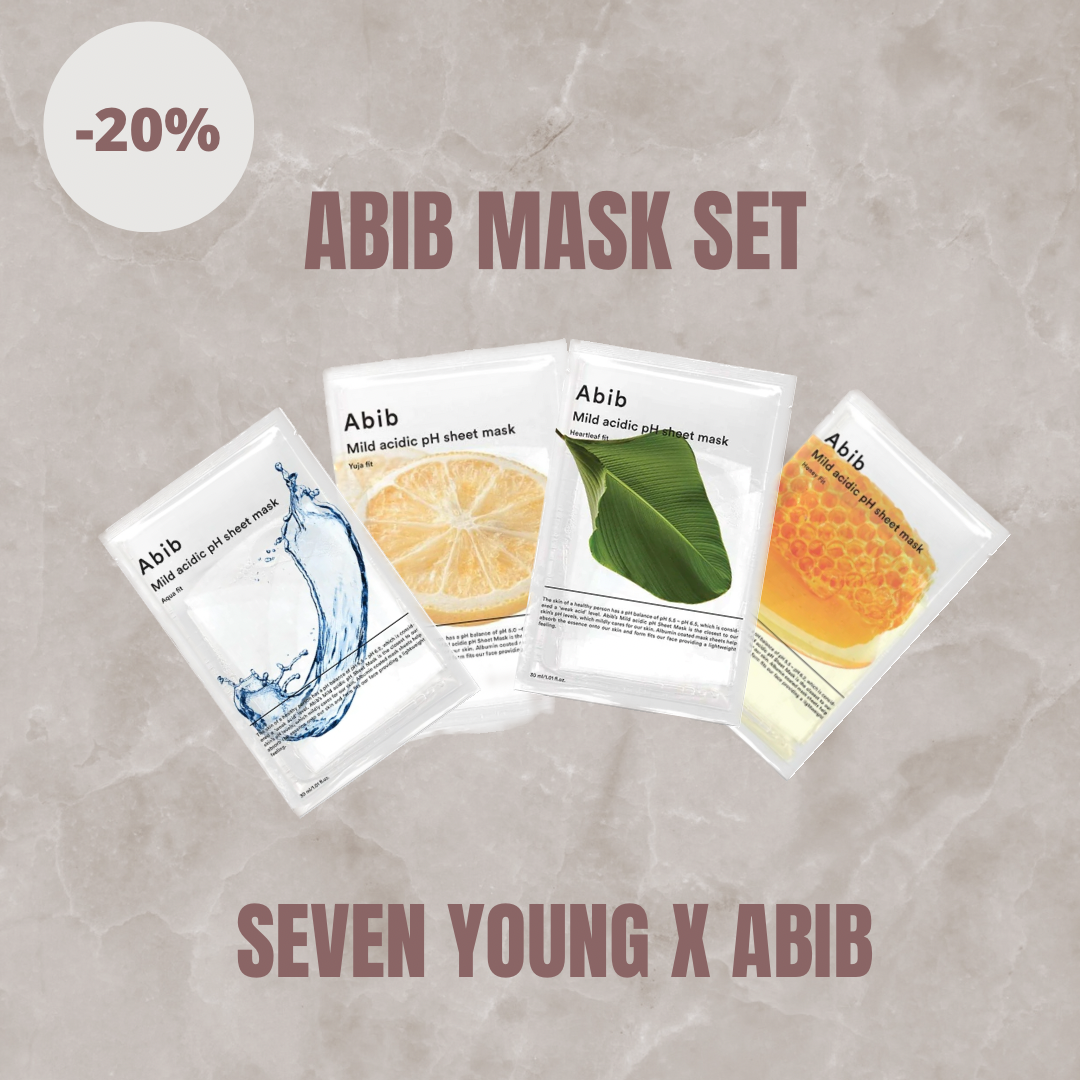SEVEN YOUNG X ABIB Mild Acidic pH Sheet Mask Set 4ea