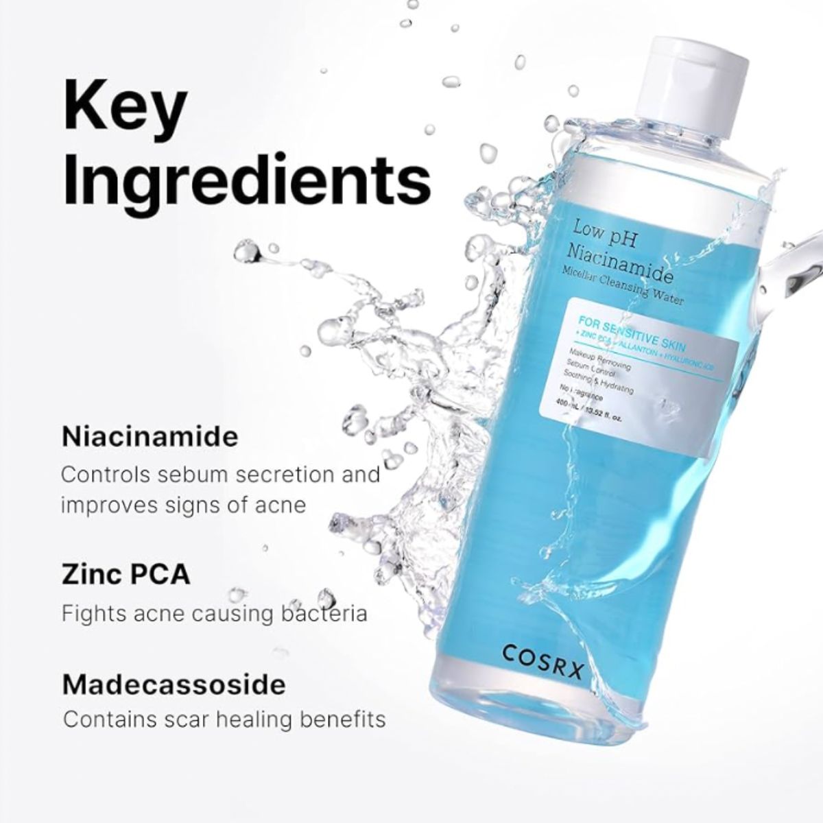 Low pH Niacinamide Micellar Cleansing Water 400mL