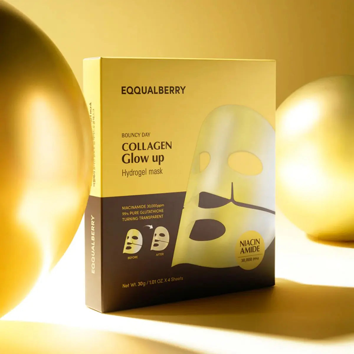 Packaging de la boite externe du Collagen Glow Up Hydrogel Mask