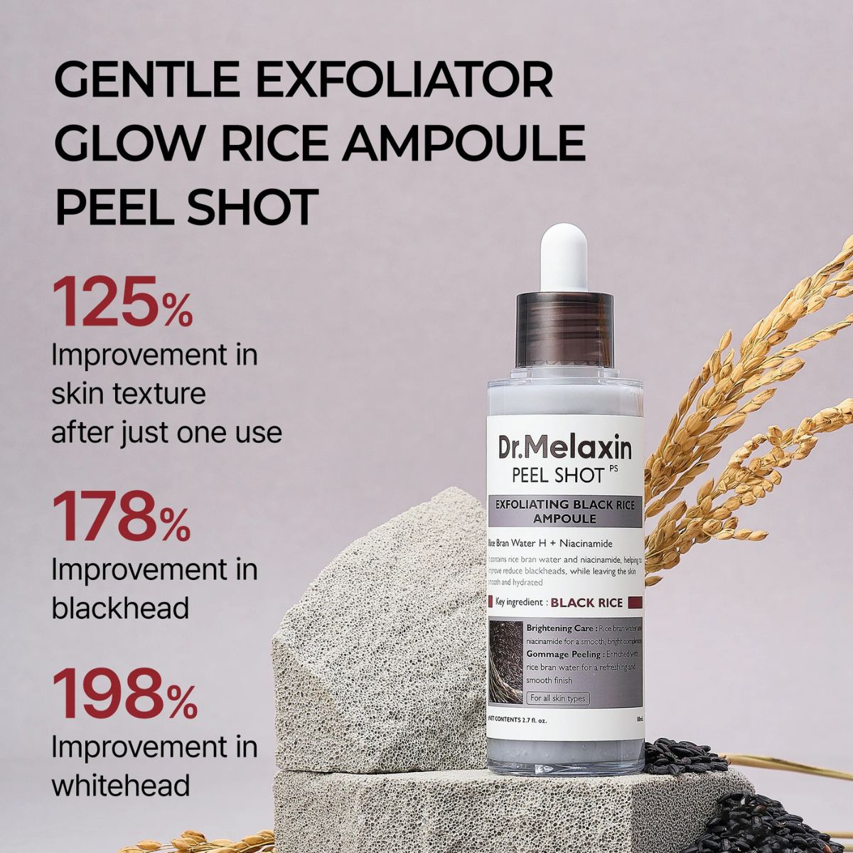 Peel Shot Exfoliating Black Rice Ampoule 80mL