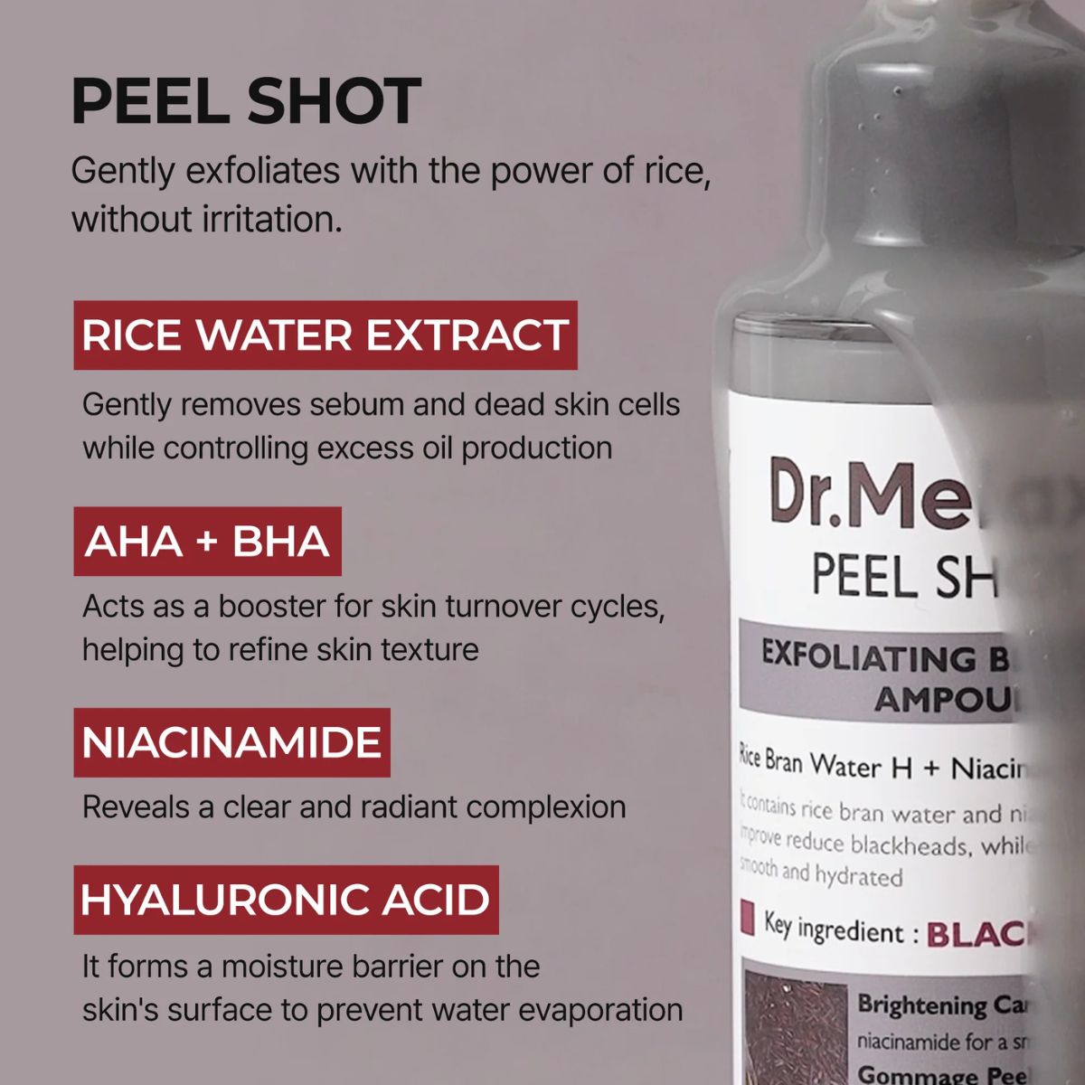Peel Shot Exfoliating Black Rice Ampoule 80mL