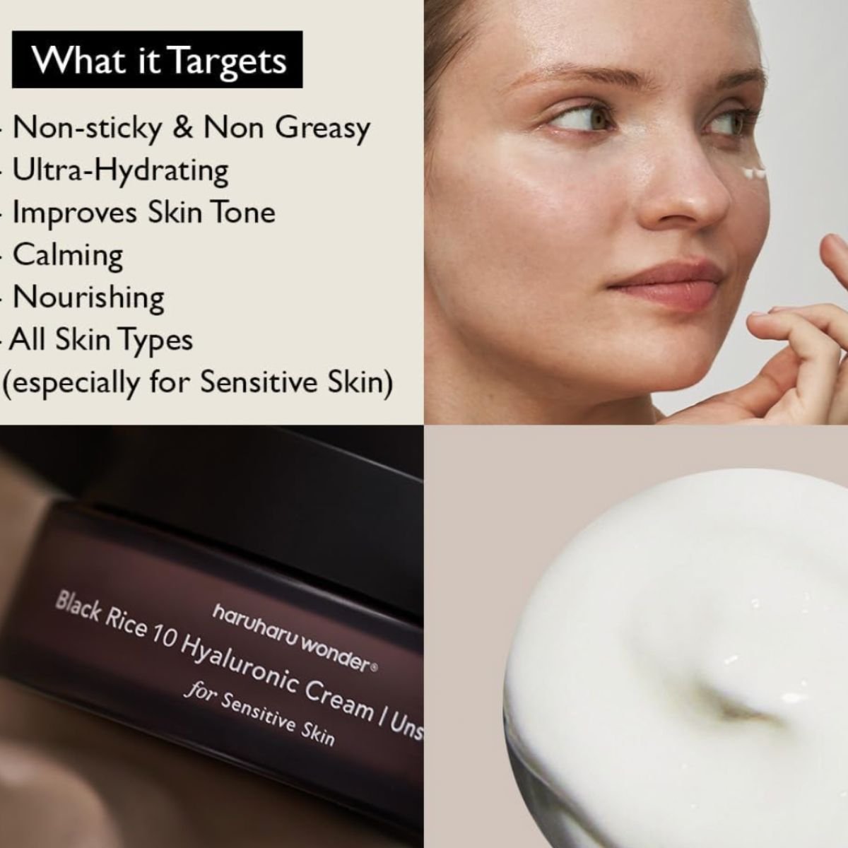 Wonder Black Rice 10 Hyaluronic Cream Unscented 50mL