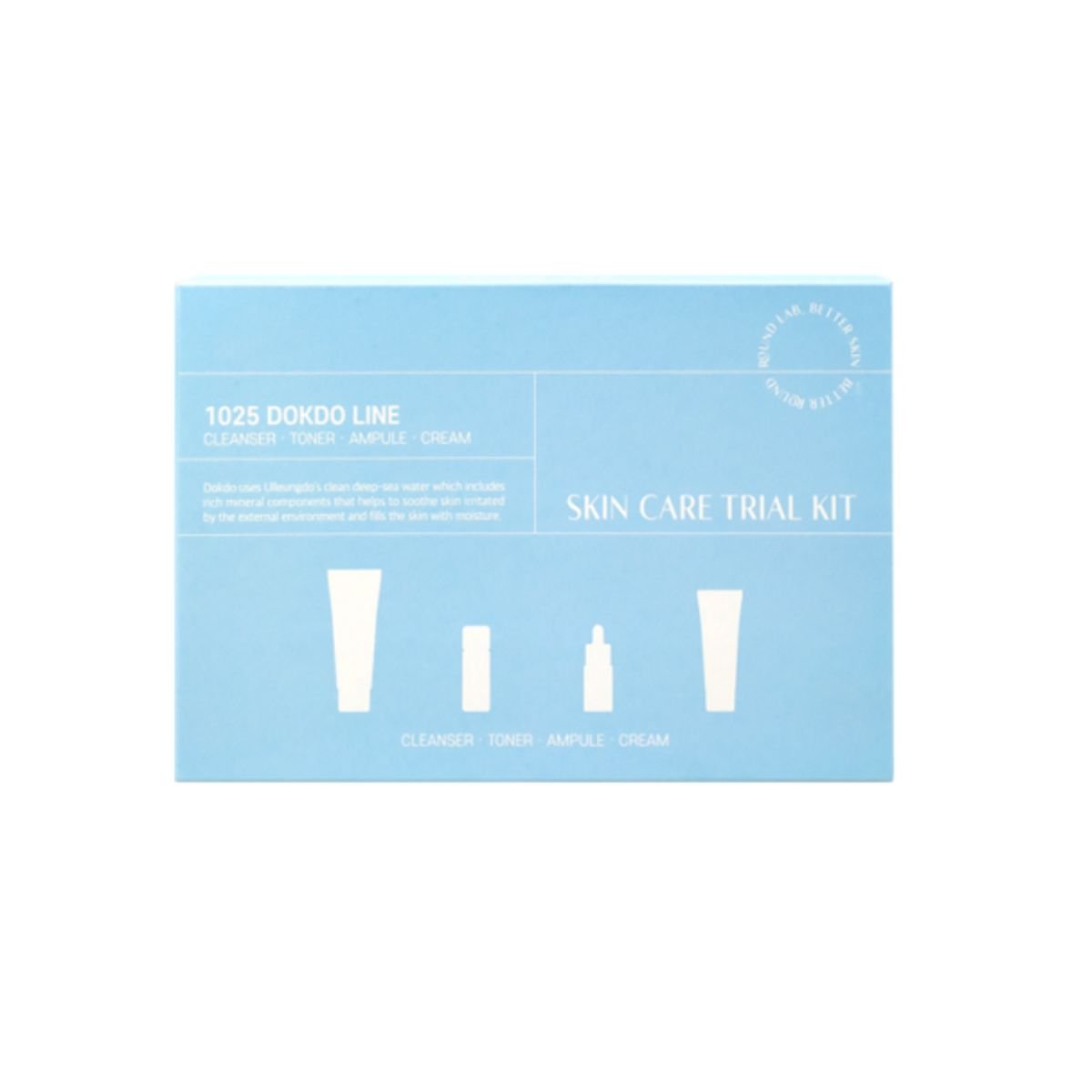 1025 Dokdo Trial Kit (Cleanser 30mL + Toner 20mL + Ampoule 10mL + Cream 20mL)
