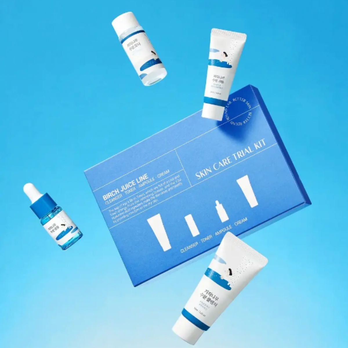 Birch Juice Trial Kit (Cleanser 30mL + Toner 20mL + Ampoule 10mL + Cream 20mL)