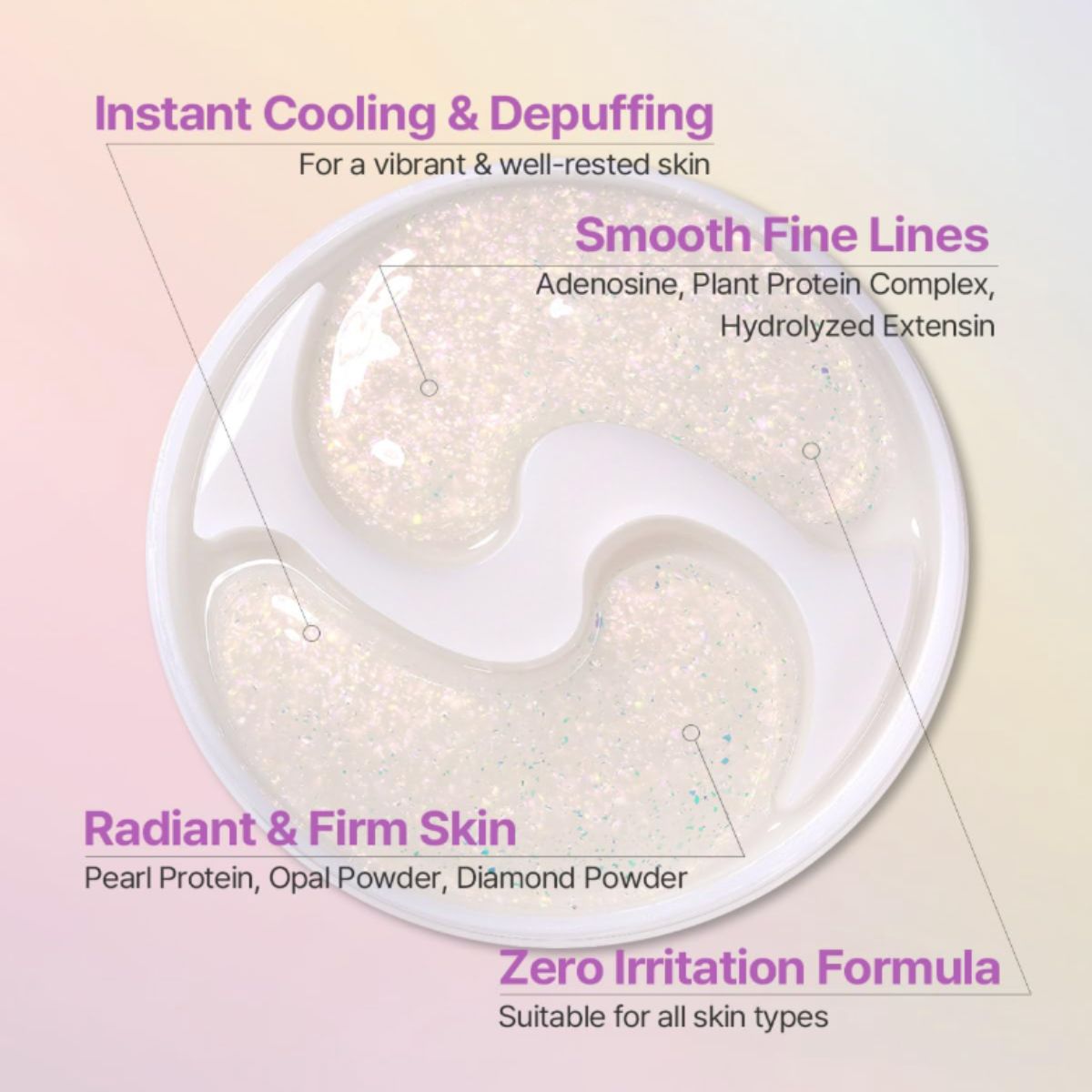 Aura Quartz Hydrogel Eye Mask Pure Opal 40pcs