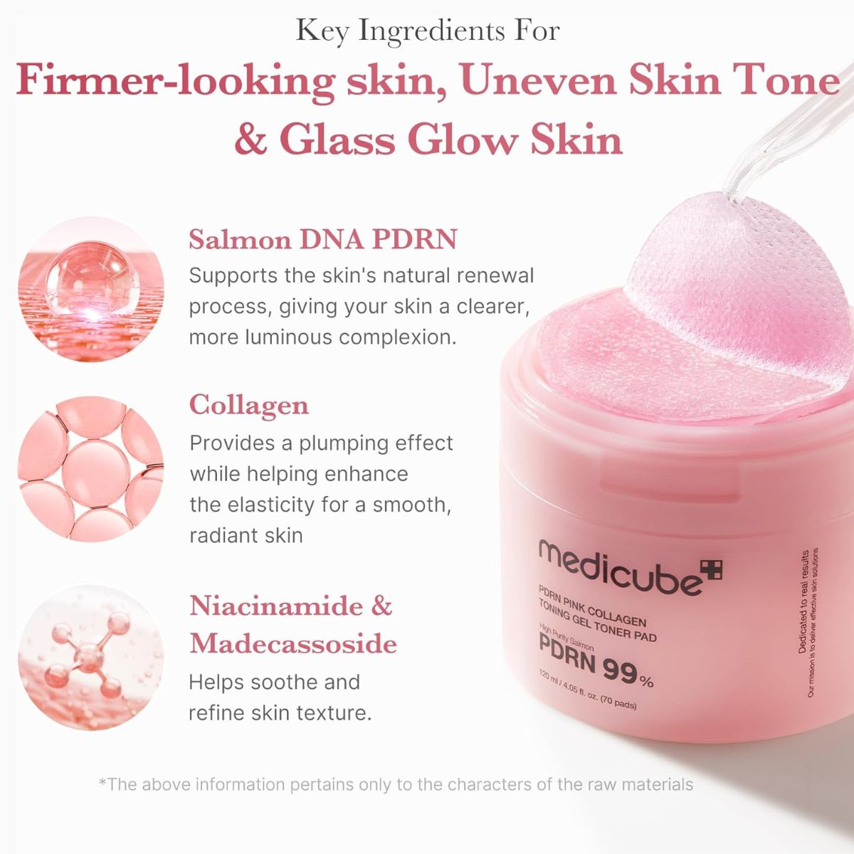 PDRN Pink Collagen Toning Gel Toner Pad 70ea