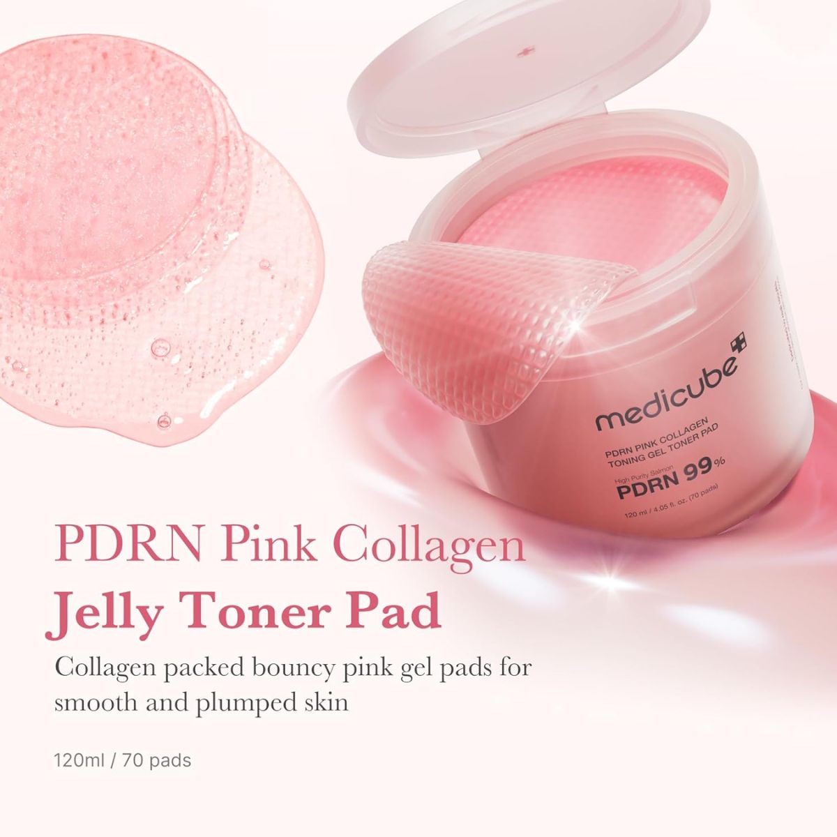 PDRN Pink Collagen Toning Gel Toner Pad 70ea