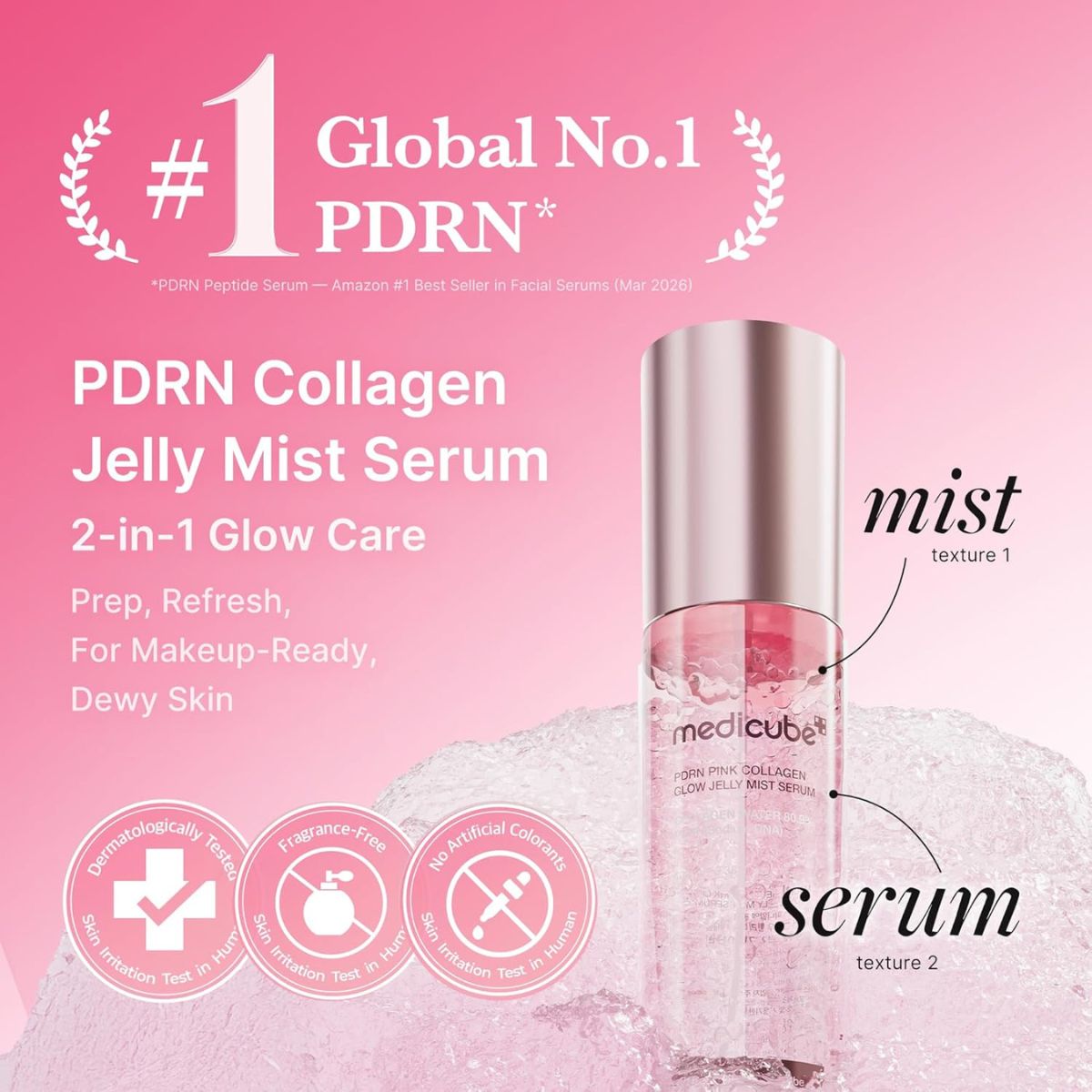 PDRN Pink Collagen Glow Jelly Mist Serum 100mL