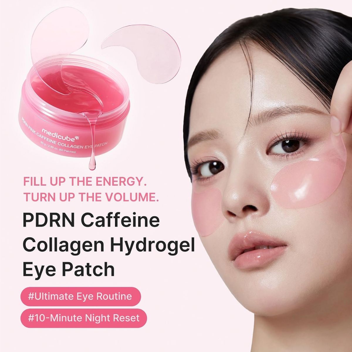 PDRN Pink Caffeine Collagen Eye Patch 60pcs