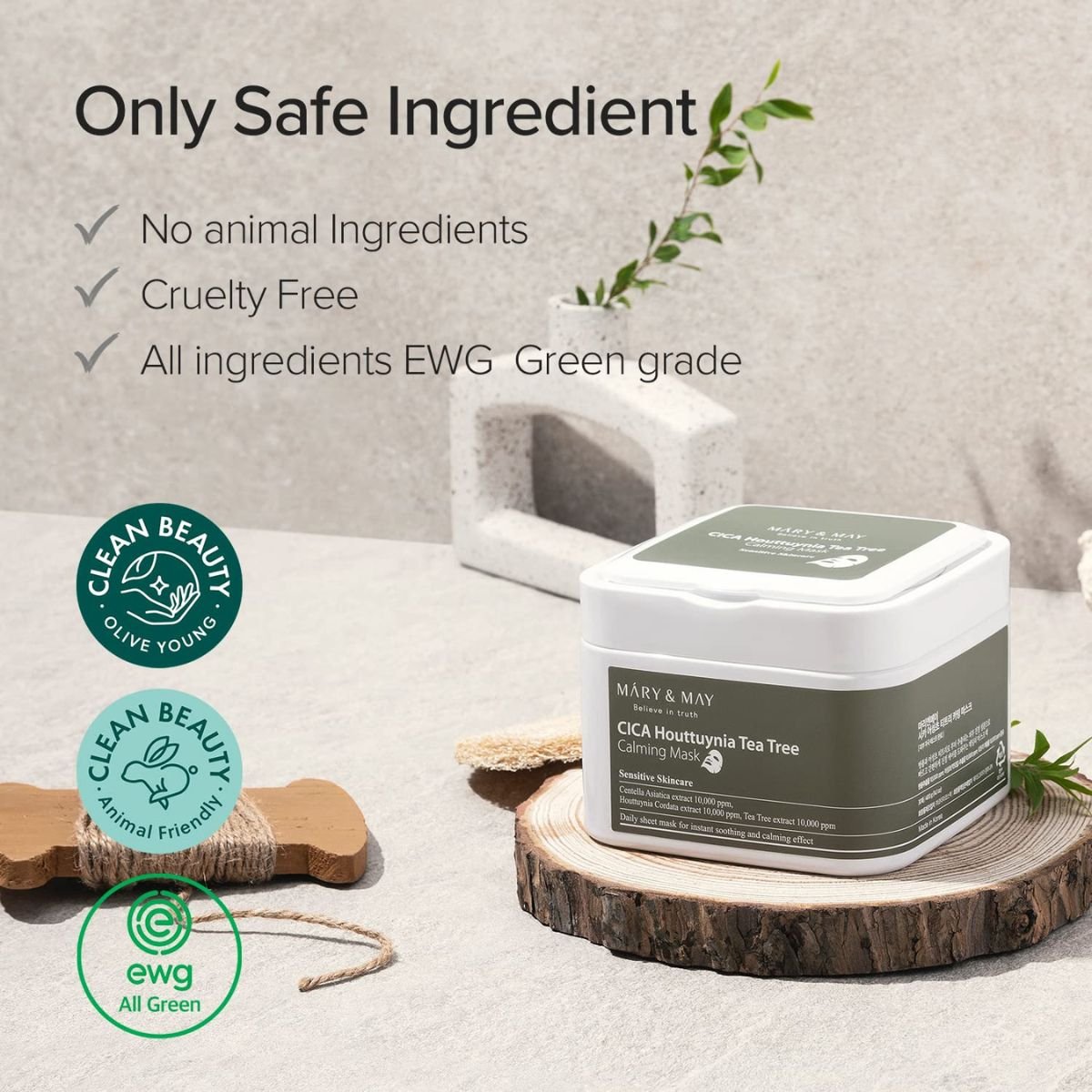 Cica Houttuynia Tea Tree Calming Mask 30pcs