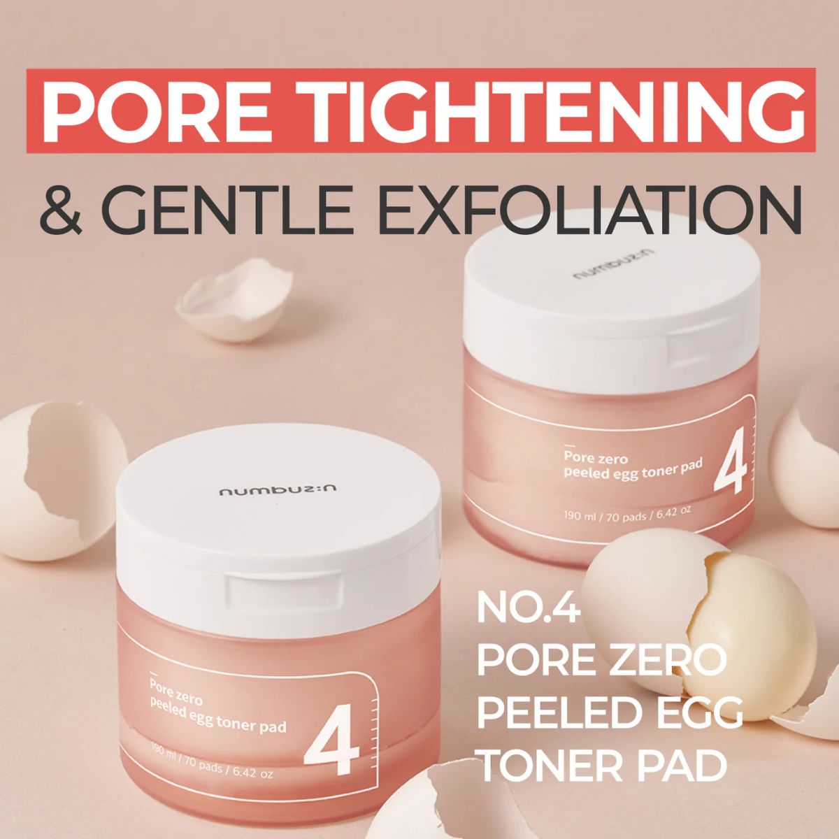 No.4 Pore Zero Peeled Egg Toner Pad 70ea