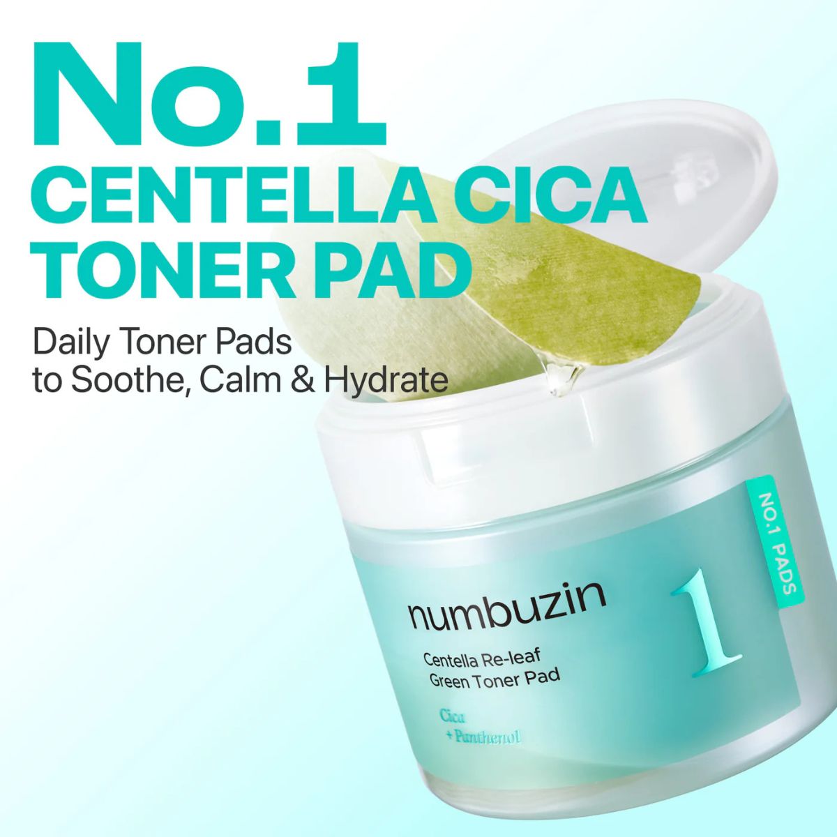 No.1 Centella Re-leaf Green Toner Pad 190mL 70pads
