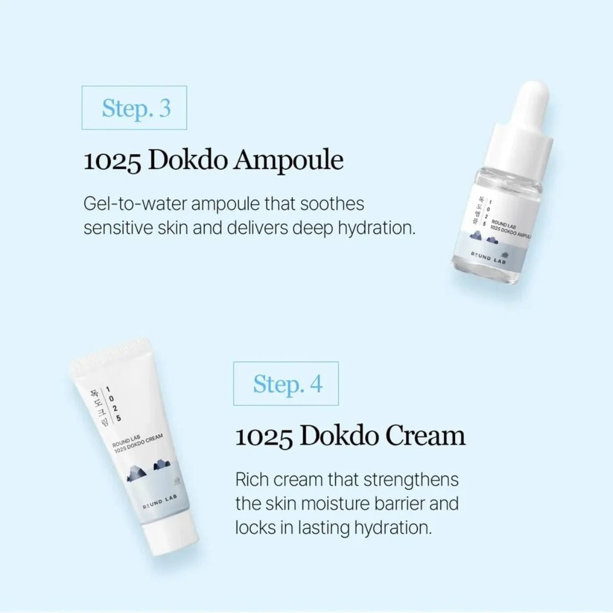 1025 Dokdo Trial Kit (Cleanser 30mL + Toner 20mL + Ampoule 10mL + Cream 20mL)