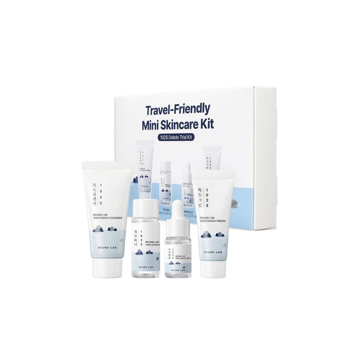 1025 Dokdo Trial Kit (Cleanser 30mL + Toner 20mL + Ampoule 10mL + Cream 20mL)