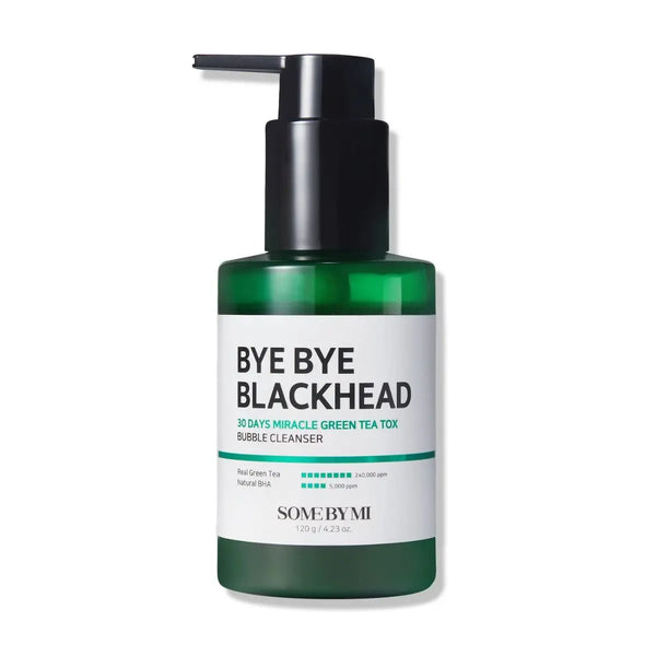 Bye Bye Blackhead 30 Days Miracle Green Tea Tox Bubble Cleanser 120g Somebymi