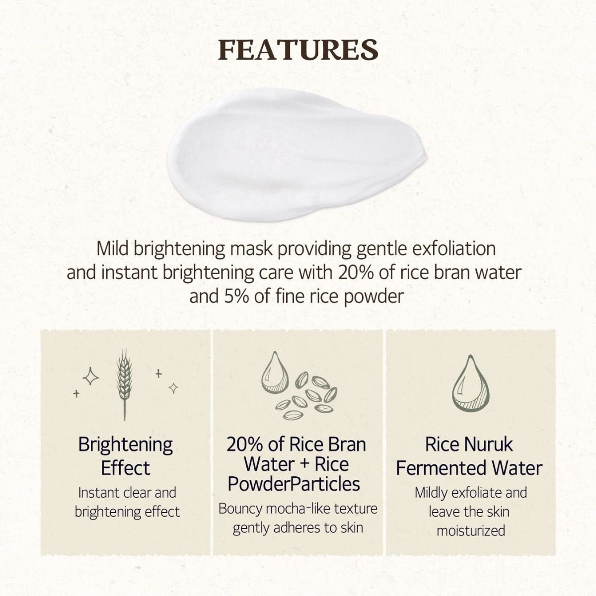 Rice Daily Brightening Mask Wash Off 210g