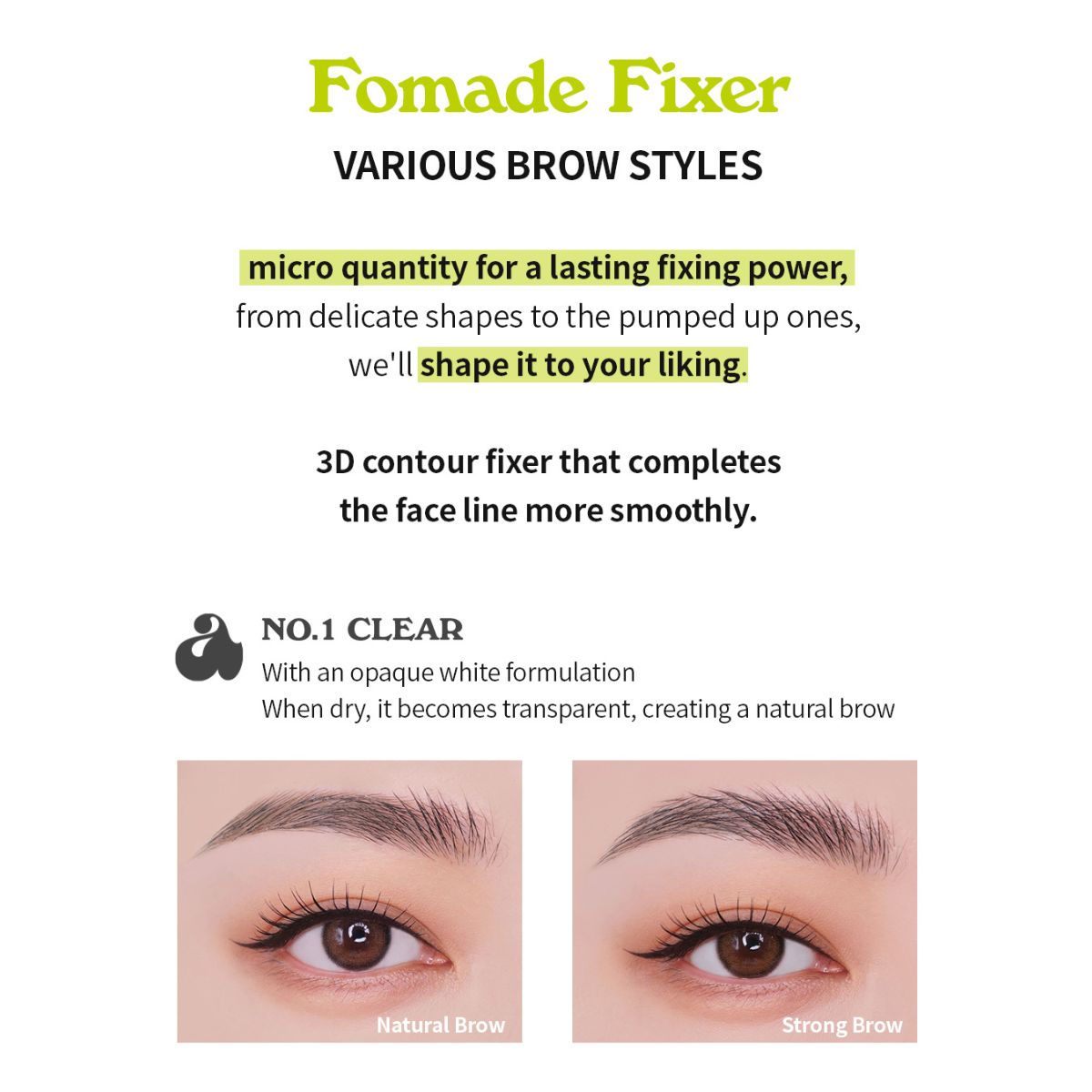 Shaper Pomade Eyebrow Fixer No.1 Clear