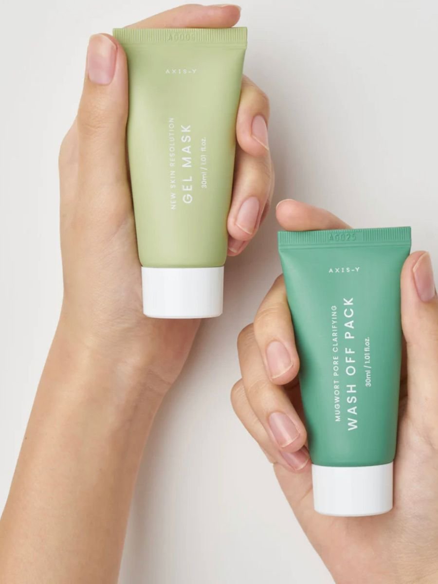 Mask Now Glow Later: Mugwort Pore Clarifying Wash Off Pack 30ml + New Skin Resolution Gel Mask 30ml