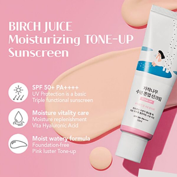 Birch Moisture Tone-Up Sunscreen 50mL – Image 3